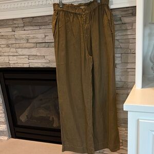 Faherty Linen Wide Leg Pants